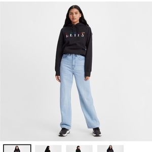 Levis high loose light wash jeans